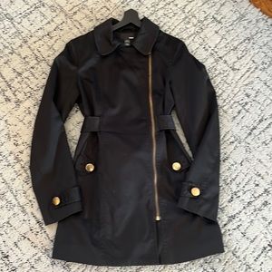 H&M black and gold trench coat